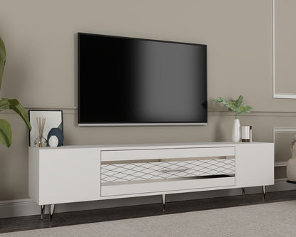 Έπιπλο Τηλεόρασης TV Βάση Σύνθεση Λευκό Silver | 475OLV3001
