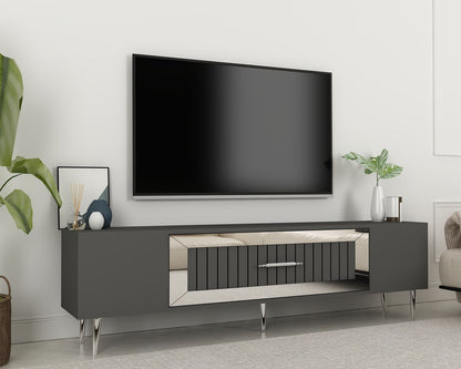 Έπιπλο Τηλεόρασης TV Βάση Σύνθεση Ανθρακί Silver | 475OLV3010