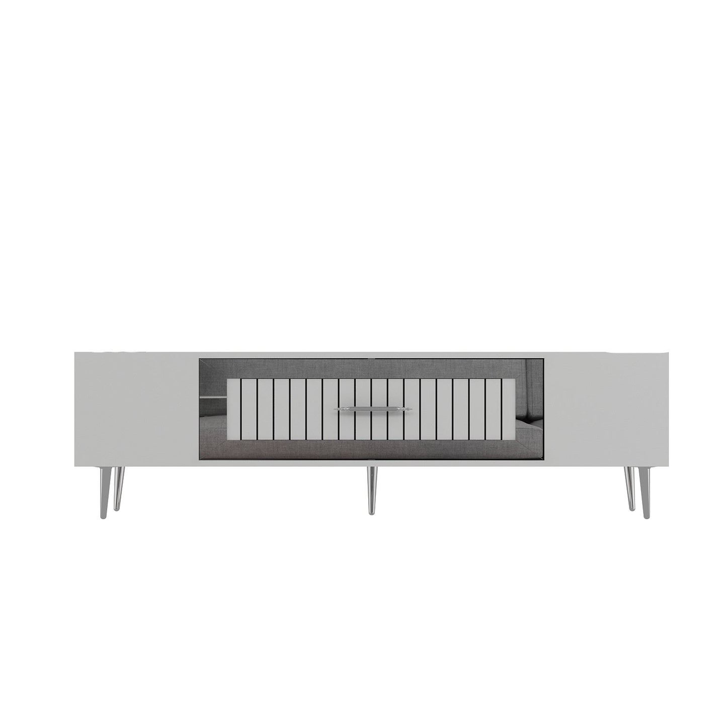 Έπιπλο Τηλεόρασης TV Βάση Σύνθεση Λευκό Silver | 475OLV3011