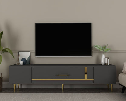 Έπιπλο Τηλεόρασης TV Βάση Σύνθεση Ανθρακί Χρυσό | 475OLV3015