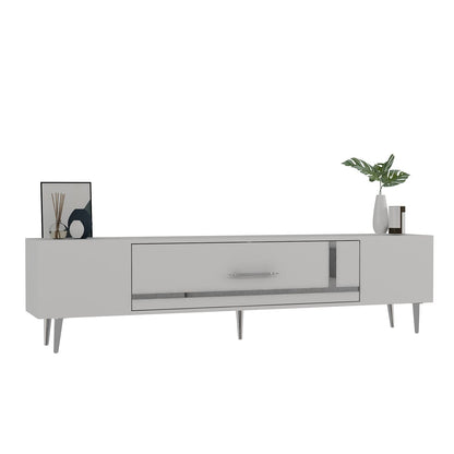 Έπιπλο Τηλεόρασης TV Βάση Σύνθεση Λευκό Silver | 475OLV3019