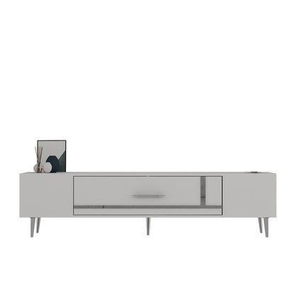Έπιπλο Τηλεόρασης TV Βάση Σύνθεση Λευκό Silver | 475OLV3019