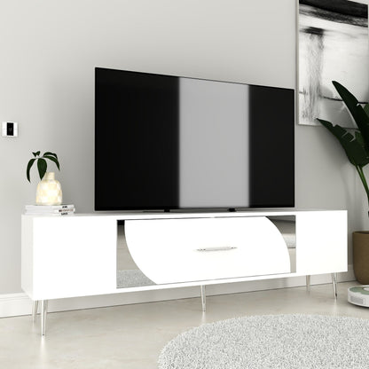 Έπιπλο Τηλεόρασης TV Βάση Σύνθεση Λευκό Silver | 475OLV3025