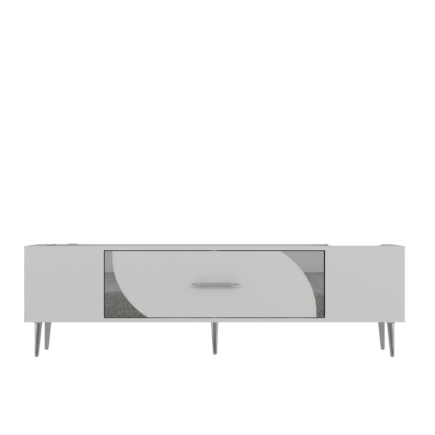 Έπιπλο Τηλεόρασης TV Βάση Σύνθεση Λευκό Silver | 475OLV3025