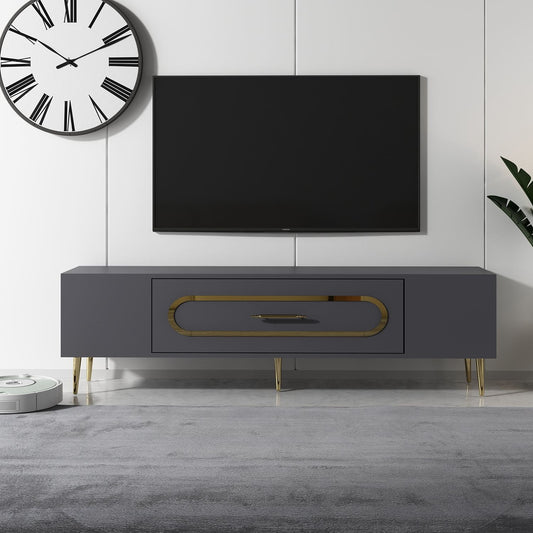 Έπιπλο Τηλεόρασης TV Βάση Σύνθεση Ανθρακί Χρυσό | 475OLV3027