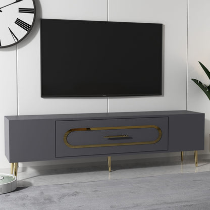 Έπιπλο Τηλεόρασης TV Βάση Σύνθεση Ανθρακί Χρυσό | 475OLV3027