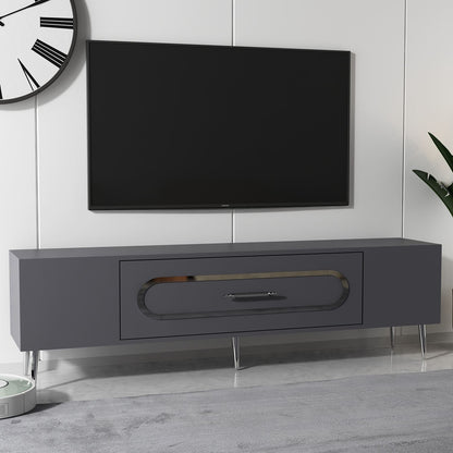 Έπιπλο Τηλεόρασης TV Βάση Σύνθεση Ανθρακί Silver | 475OLV3030
