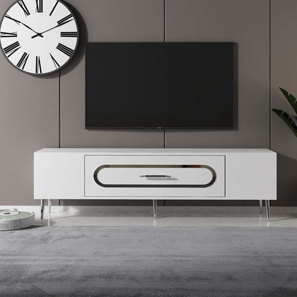 Έπιπλο Τηλεόρασης TV Βάση Σύνθεση Λευκό Silver | 475OLV3031
