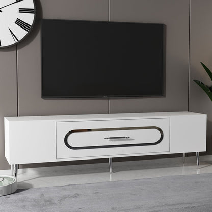 Έπιπλο Τηλεόρασης TV Βάση Σύνθεση Λευκό Silver | 475OLV3031