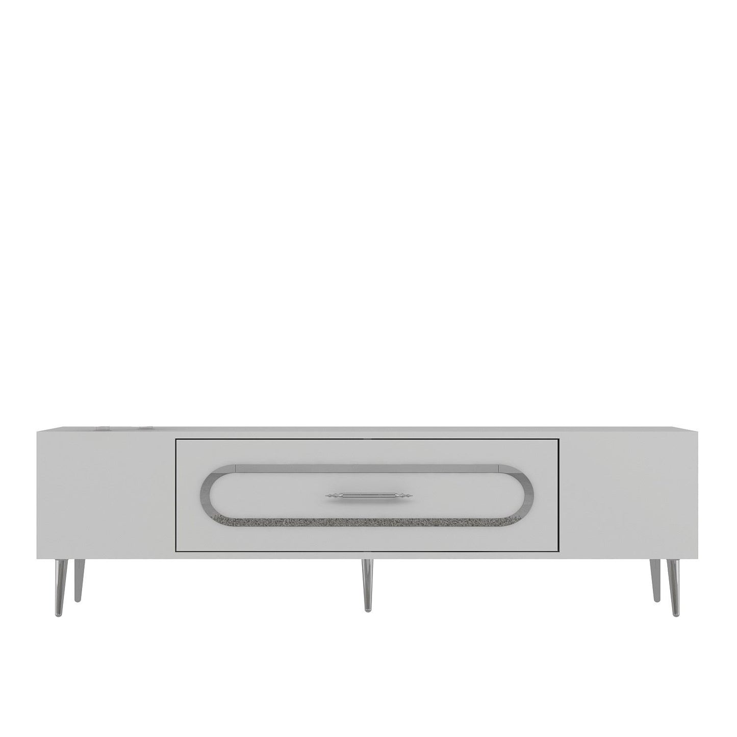 Έπιπλο Τηλεόρασης TV Βάση Σύνθεση Λευκό Silver | 475OLV3031