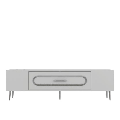 Έπιπλο Τηλεόρασης TV Βάση Σύνθεση Λευκό Silver | 475OLV3031