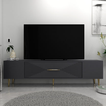 Έπιπλο Τηλεόρασης TV Βάση Σύνθεση Ανθρακί Χρυσό | 475OLV3033