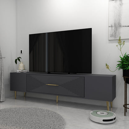 Έπιπλο Τηλεόρασης TV Βάση Σύνθεση Ανθρακί Χρυσό | 475OLV3033