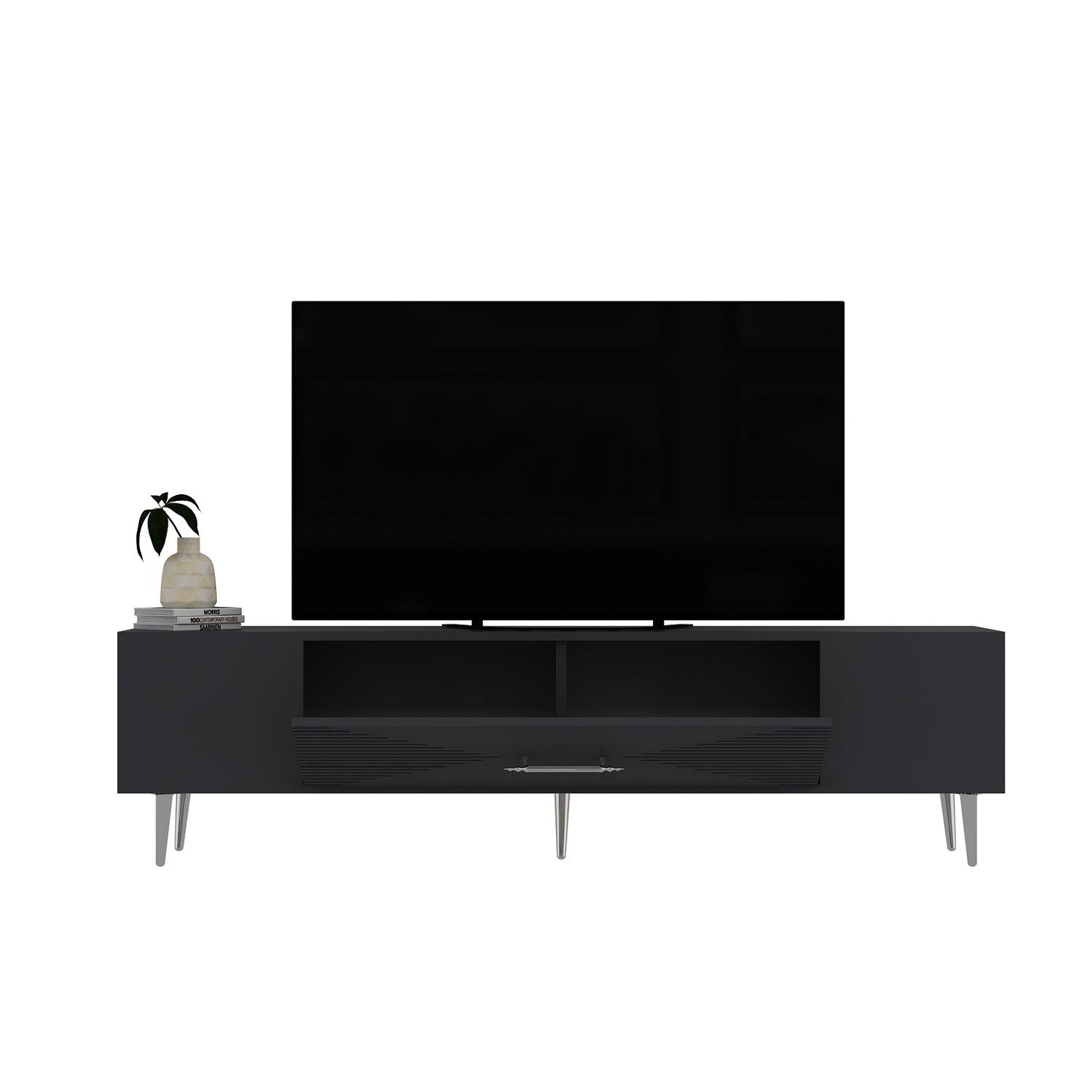 Έπιπλο Τηλεόρασης TV Βάση Σύνθεση Ανθρακί Silver | 475OLV3036