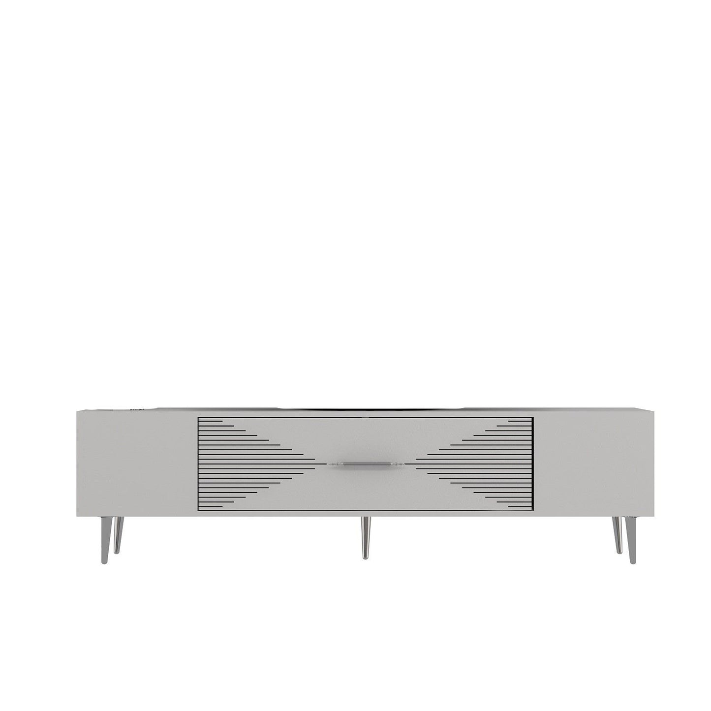 Έπιπλο Τηλεόρασης TV Βάση Σύνθεση Λευκό Silver | 475OLV3037