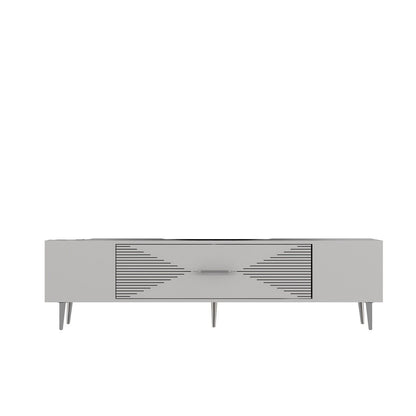Έπιπλο Τηλεόρασης TV Βάση Σύνθεση Λευκό Silver | 475OLV3037