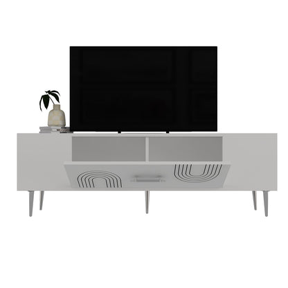 Έπιπλο Τηλεόρασης TV Βάση Σύνθεση Λευκό Silver | 475OLV3043