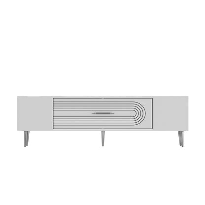 Έπιπλο Τηλεόρασης TV Βάση Σύνθεση Λευκό Silver | 475OLV3049