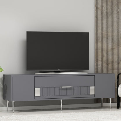 Έπιπλο Τηλεόρασης TV Βάση Σύνθεση Ανθρακί Silver | 475OLV3052
