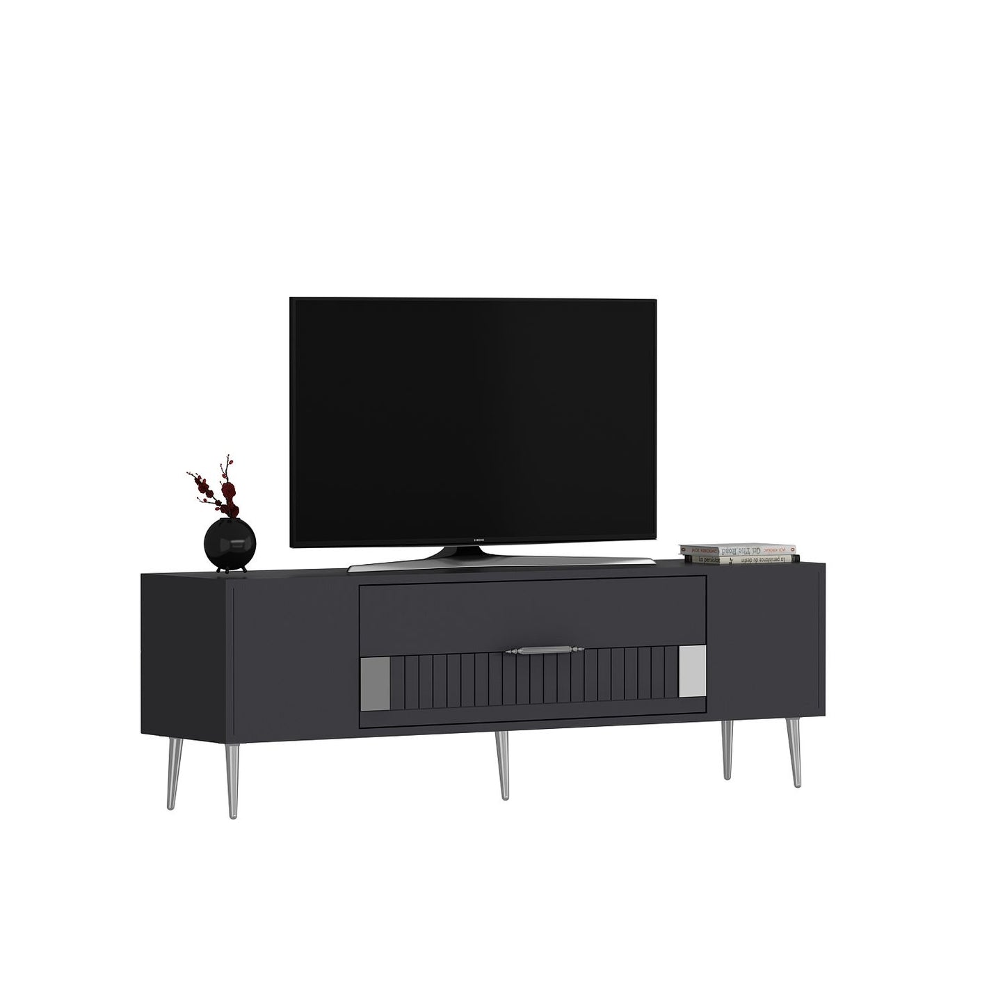 Έπιπλο Τηλεόρασης TV Βάση Σύνθεση Ανθρακί Silver | 475OLV3052