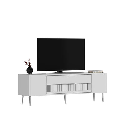 Έπιπλο Τηλεόρασης TV Βάση Σύνθεση Λευκό Silver | 475OLV3054