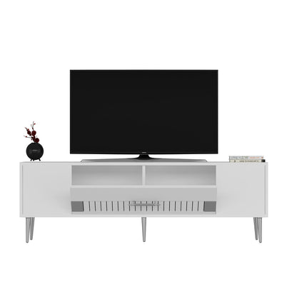 Έπιπλο Τηλεόρασης TV Βάση Σύνθεση Λευκό Silver | 475OLV3054
