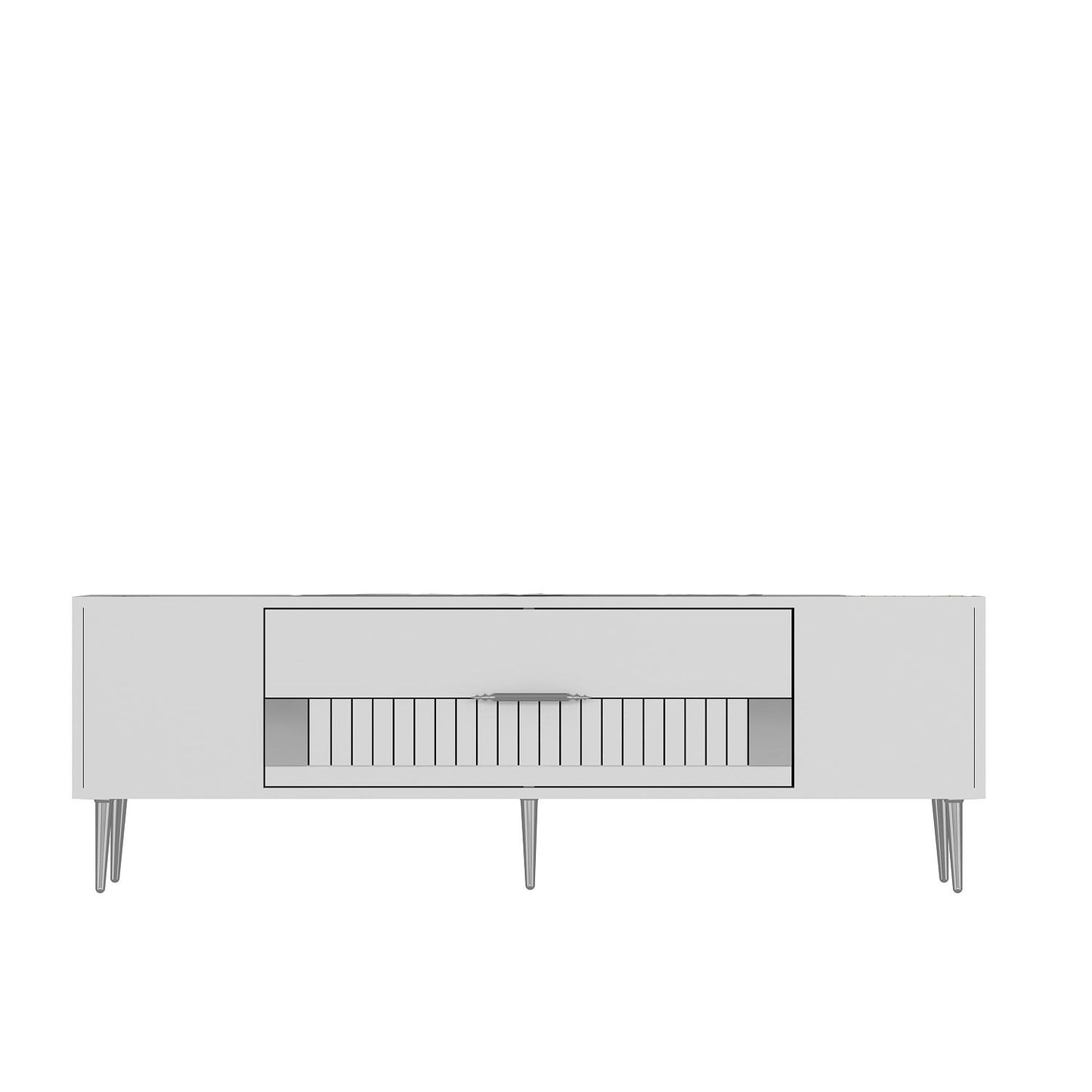 Έπιπλο Τηλεόρασης TV Βάση Σύνθεση Λευκό Silver | 475OLV3054