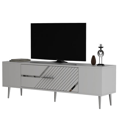 Έπιπλο Τηλεόρασης TV Βάση Σύνθεση Λευκό Silver | 475OLV3058