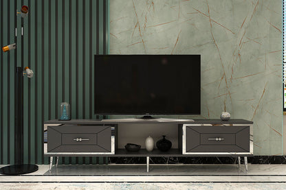 Έπιπλο Τηλεόρασης TV Βάση Σύνθεση Ανθρακί Silver | 475OLV3064