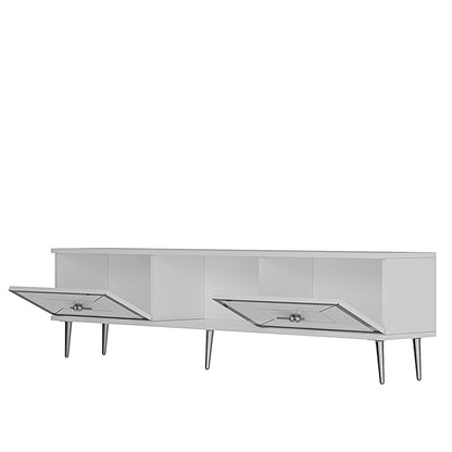 Έπιπλο Τηλεόρασης TV Βάση Σύνθεση Λευκό Silver | 475OLV3066