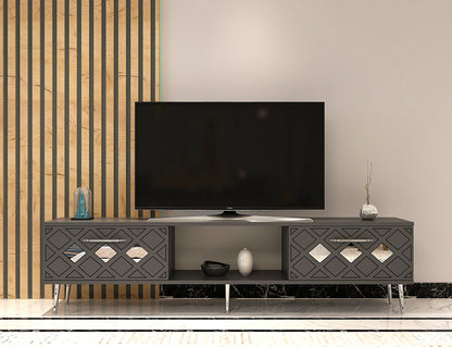 Έπιπλο Τηλεόρασης TV Βάση Σύνθεση Ανθρακί Silver | 475OLV3072