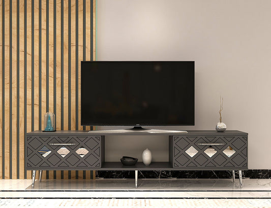 Έπιπλο Τηλεόρασης TV Βάση Σύνθεση Ανθρακί Silver | 475OLV3072