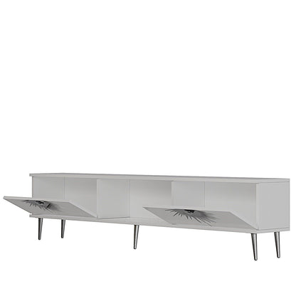 Έπιπλο Τηλεόρασης TV Βάση Σύνθεση Λευκό Silver | 475OLV3078