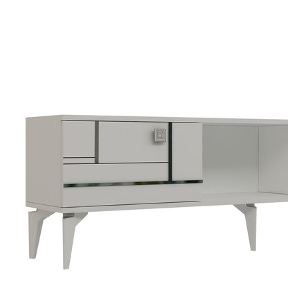 Έπιπλο Τηλεόρασης TV Βάση Σύνθεση Λευκό Silver | 475OLV3090
