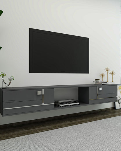 Έπιπλο Τηλεόρασης TV Βάση Σύνθεση Ανθρακί Silver | 475OLV3302