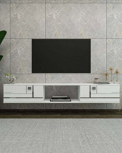 Έπιπλο Τηλεόρασης TV Βάση Σύνθεση Λευκό Silver | 475OLV3304