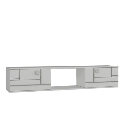 Έπιπλο Τηλεόρασης TV Βάση Σύνθεση Λευκό Silver | 475OLV3304