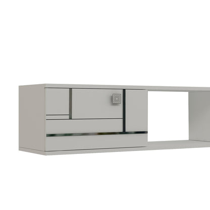 Έπιπλο Τηλεόρασης TV Βάση Σύνθεση Λευκό Silver | 475OLV3304