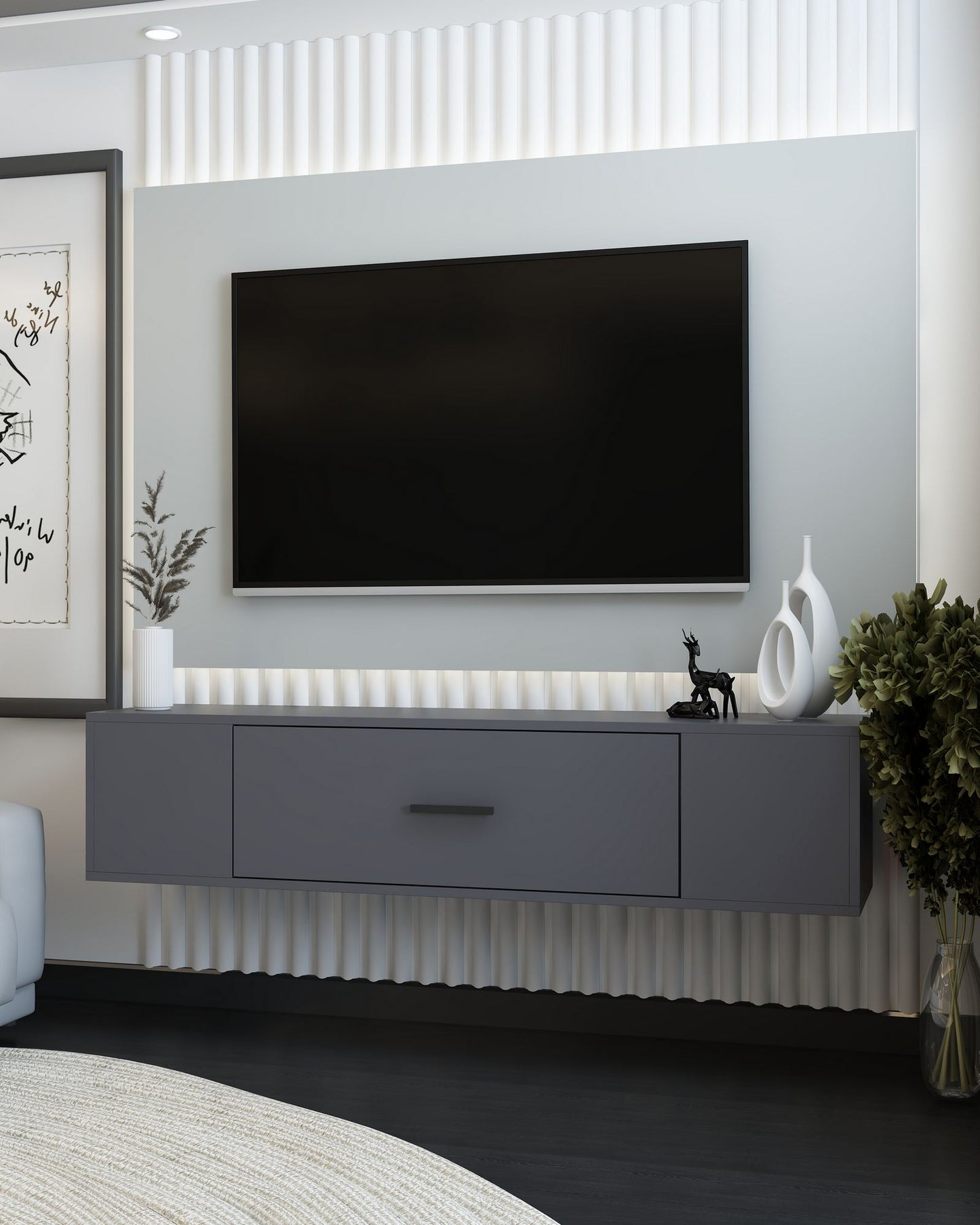 Έπιπλο Τηλεόρασης TV Βάση Σύνθεση Ανθρακί | 475OLV3305