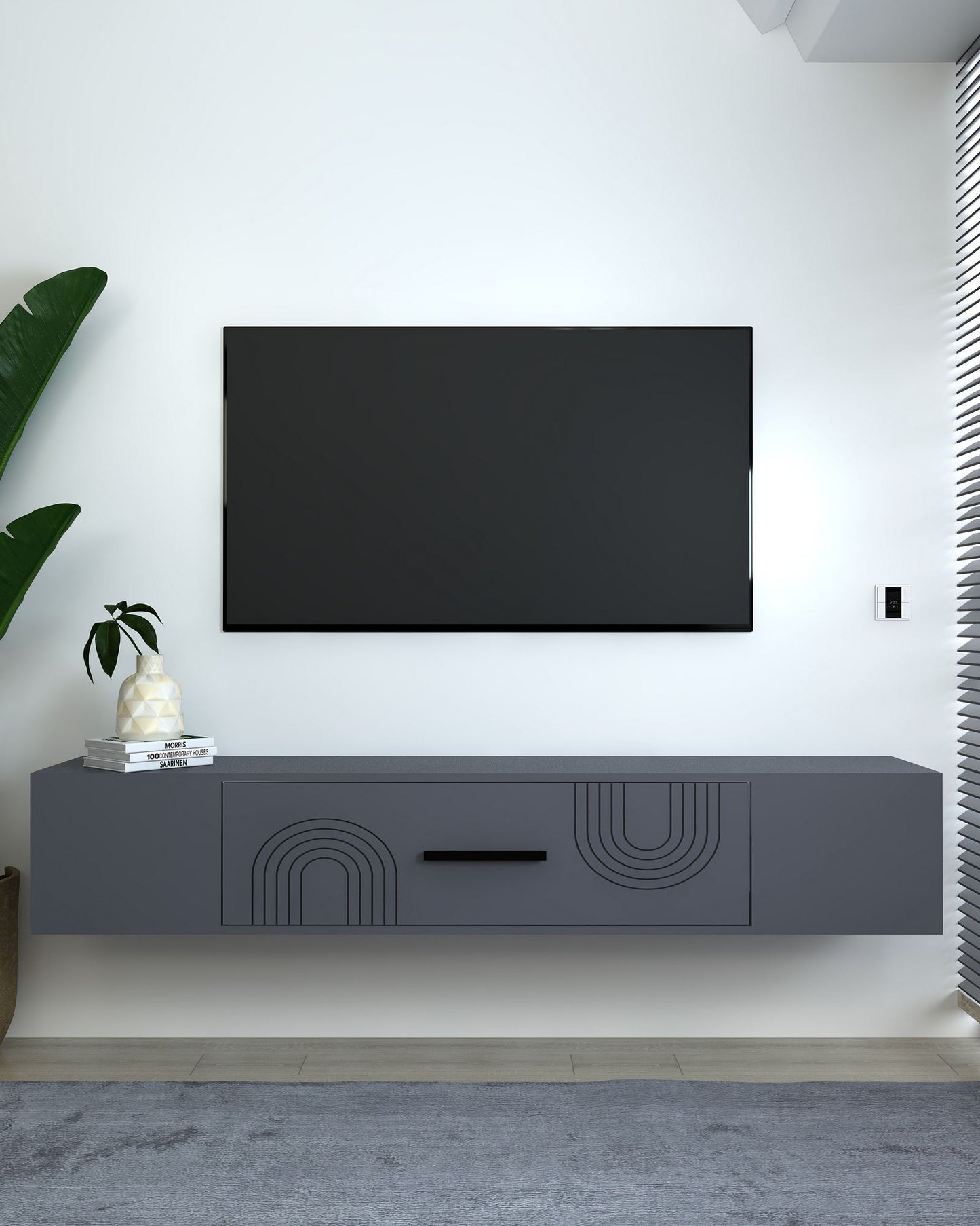 Έπιπλο Τηλεόρασης TV Βάση Σύνθεση Ανθρακί | 475OLV3312