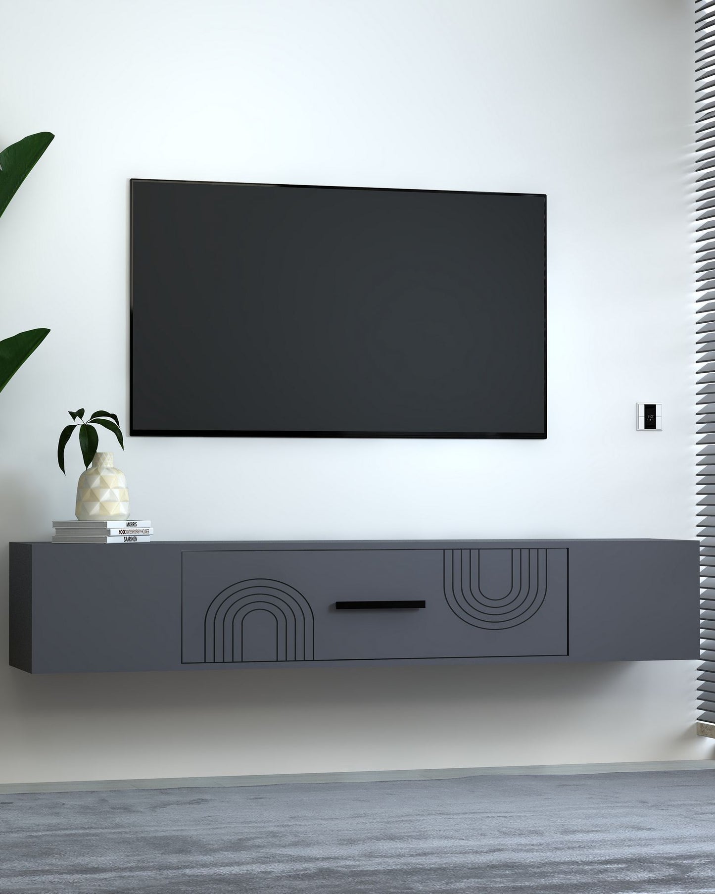 Έπιπλο Τηλεόρασης TV Βάση Σύνθεση Ανθρακί | 475OLV3312