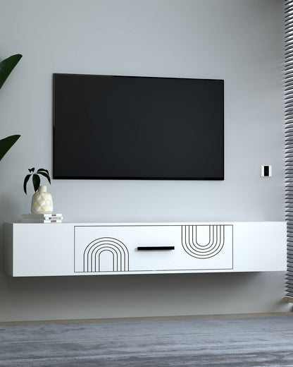 Έπιπλο Τηλεόρασης TV Βάση Σύνθεση Λευκό | 475OLV3313
