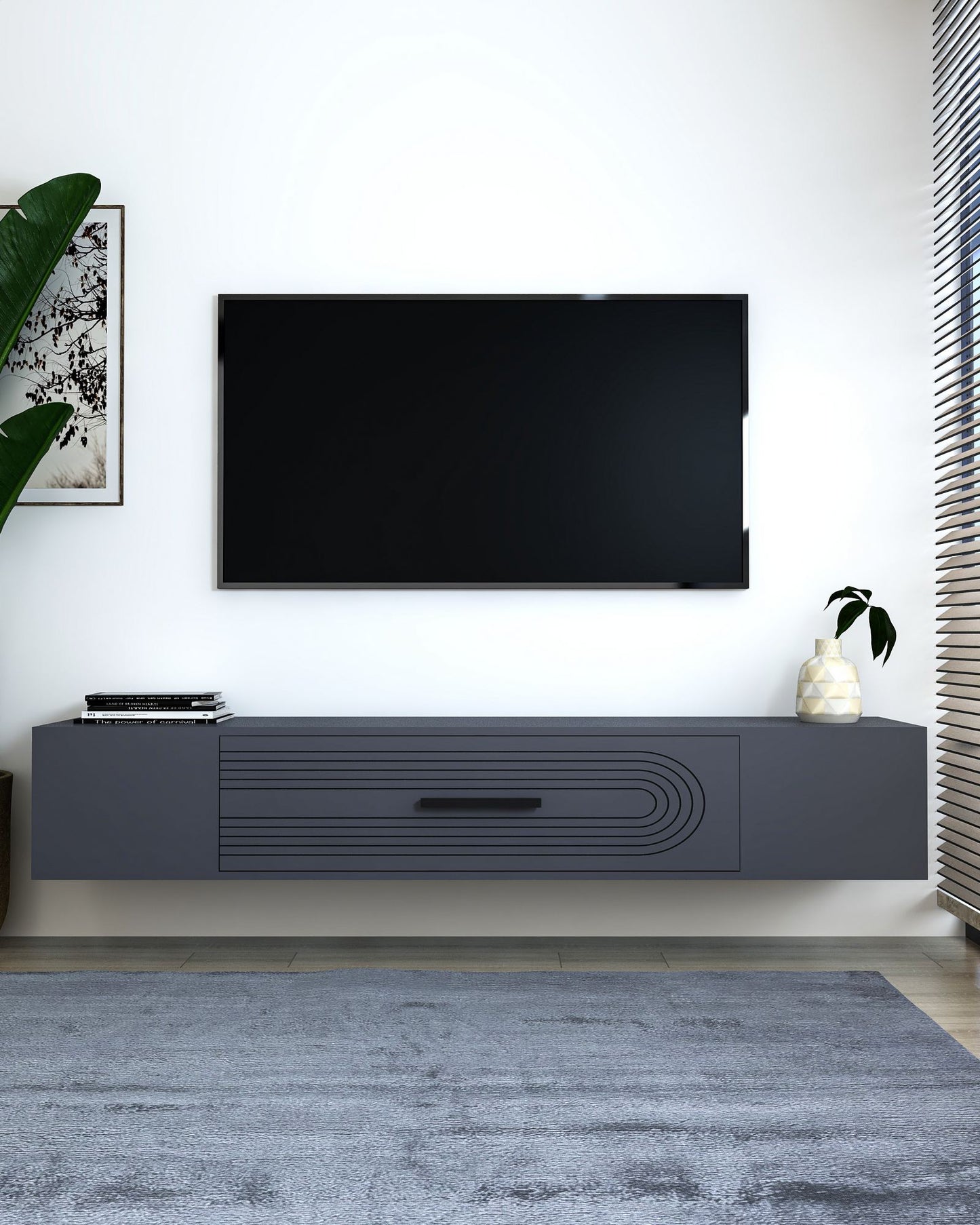 Έπιπλο Τηλεόρασης TV Βάση Σύνθεση Ανθρακί | 475OLV3315