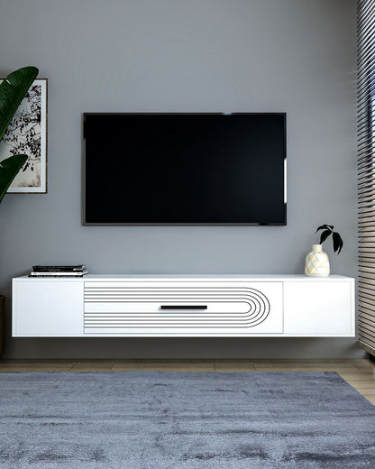 Έπιπλο Τηλεόρασης TV Βάση Σύνθεση Λευκό | 475OLV3316
