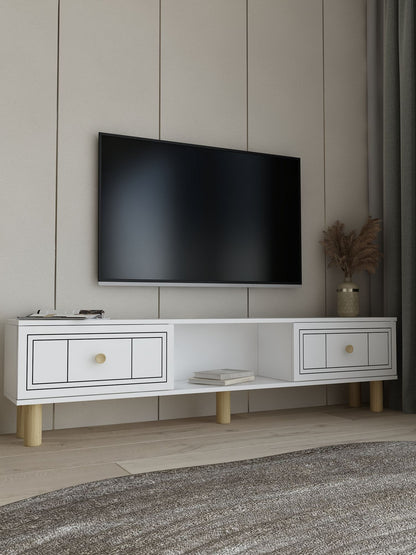 Έπιπλο Τηλεόρασης TV Βάση Σύνθεση Λευκό | 475OLV3342