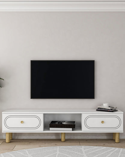 Έπιπλο Τηλεόρασης TV Βάση Σύνθεση Λευκό | 475OLV3344