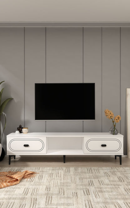 Έπιπλο Τηλεόρασης TV Βάση Σύνθεση Λευκό | 475OLV3348
