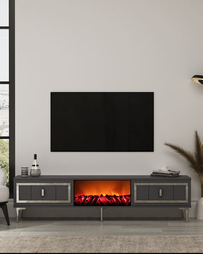 Έπιπλο Τηλεόρασης TV Βάση Σύνθεση Ανθρακί Silver | 475OLV3360
