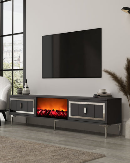 Έπιπλο Τηλεόρασης TV Βάση Σύνθεση Ανθρακί Silver | 475OLV3360
