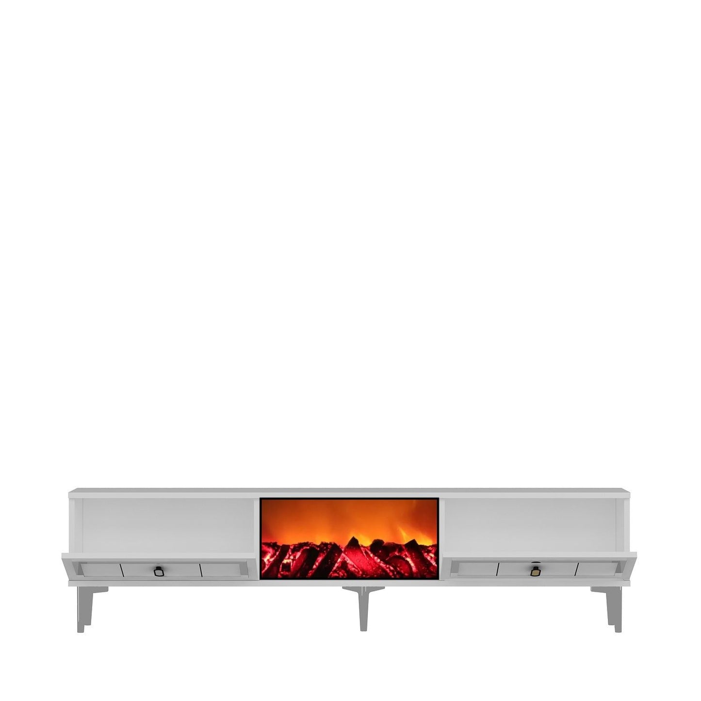 Έπιπλο Τηλεόρασης TV Βάση Σύνθεση Λευκό Silver | 475OLV3362